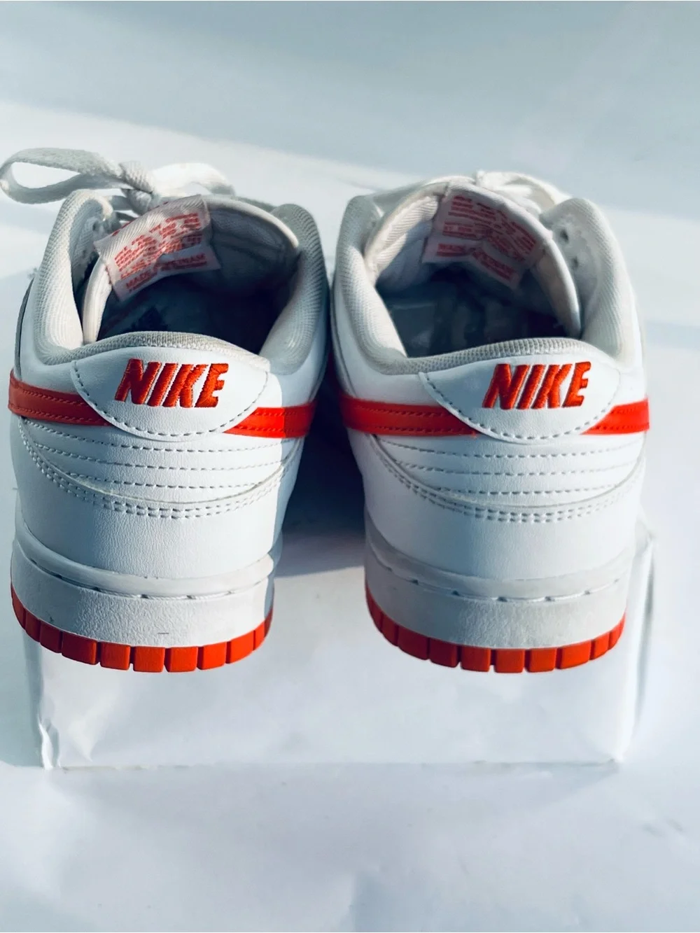 Nike Dunk Low Retro Shoes White Picante Red #DV0831-103 Men’s:8.5 Sneakers